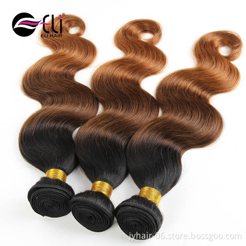 Colored Ombre Hair Extension 3 Tones 1b/4/27 Brazilian Hair Unprocessed Virgin Human Hair Bundles